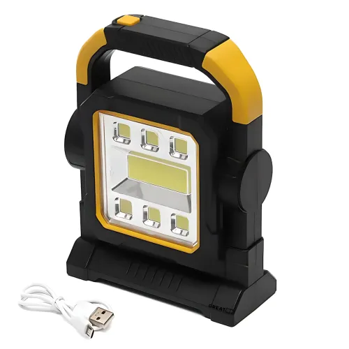 Ліхтарик HC-7078B із сонячною панеллю 20W, COB+LED, 3000 лм, акумулятор 2500 мА·год, Power Bank, USB, IP44, кемпінговий - фото 10