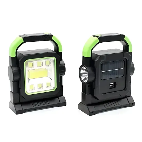 Ліхтарик HC-7078B із сонячною панеллю 20W, COB+LED, 3000 лм, акумулятор 2500 мА·год, Power Bank, USB, IP44, кемпінговий - фото 4