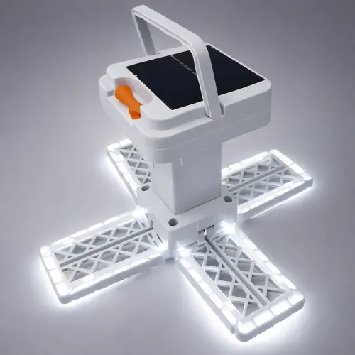 Аккумуляторный кемпинговый фонарь TORCH BL-2030 с солнечной панелью и USB-зарядкой, ручной и подвесной, LED-лампа 4 секции - фото 2