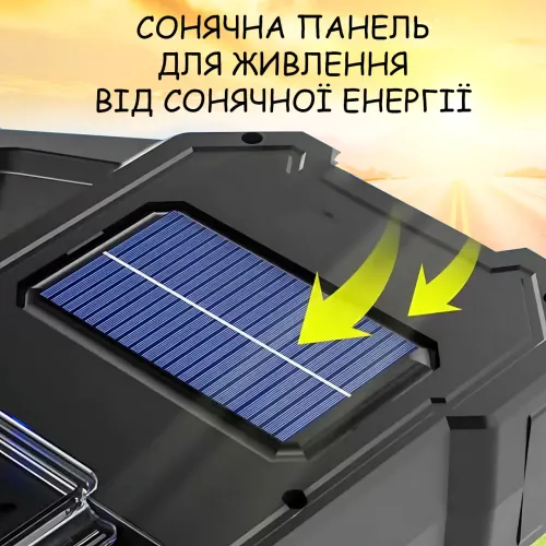 Ручной аккумуляторный фонарь TORCH KJ-208T с солнечной панелью, 6 режимов, COB+SMD LED, Power Bank, дальность 300м, USB и AA/18650 - фото 5