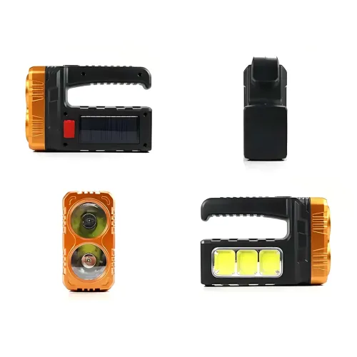 Фонарик аккумуляторный TORCH BL-7702B-COB с солнечной панелью, USB-зарядкой и Power Bank, 1000 лм, 2 режима, боковая COB-лампа - фото 2