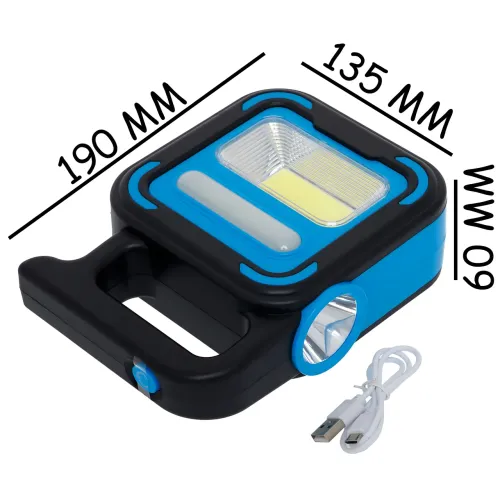 Аккумуляторный фонарь Bailong BL-925 Torch + Solar, COB+LED, Power Bank, солнечная панель, USB, влагозащищённый - фото 10