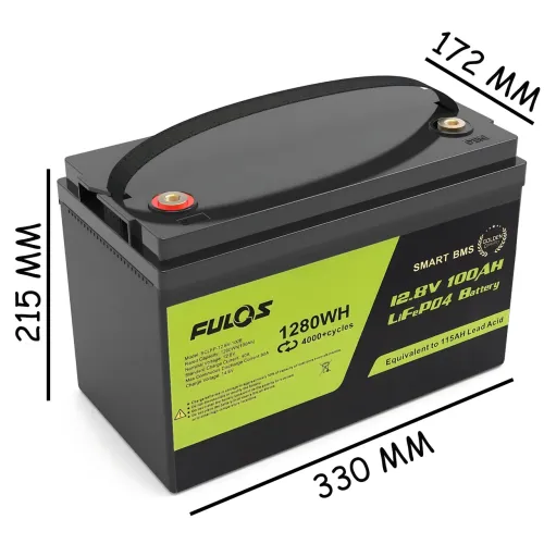 Аккумулятор LiFePO4 FULOS 12.8V 100Ah (1280Wh) Smart BMS, 4000+ циклов, заряд 14.6V, ток разряда 80A - фото 10