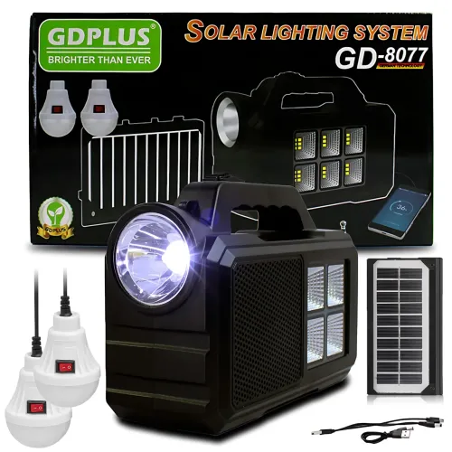 Туристический ручной фонарь GD-8077FM Solar с солнечной батареей, Power Bank 4000 мАч, FM-радио, 2 LED-лампы 3 Вт, USB-выход - фото 9