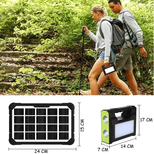 Зарядная станция GD Super GD-C7 с солнечной панелью 3,5 Вт, 30 Вт LED, Power Bank 4000 мАч, 3 LED-лампы, USB, автономная система - фото 8