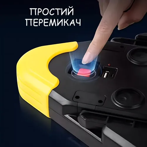 Прожектор світлодіодний Hurry Bolt HB-7709 із сонячною панеллю, аварійний LED-ліхтар 500 лм, Power Bank, USB, червоне світло SOS - фото 7