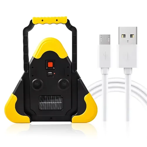 Прожектор світлодіодний Hurry Bolt HB-7709 із сонячною панеллю, аварійний LED-ліхтар 500 лм, Power Bank, USB, червоне світло SOS - фото 3