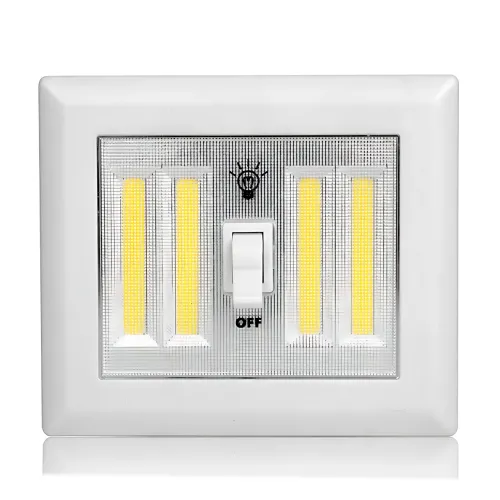 Світильник бездротовий Light Switch HY-604 з тумблером, COB LED, магнітне кріплення, 9 Вт, на батарейках AAA, переносний, білий - фото 2