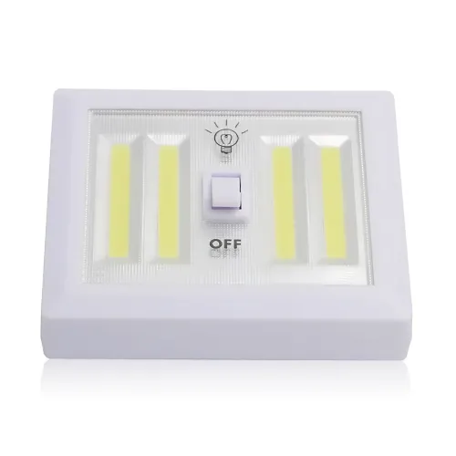 Світильник бездротовий Light Switch HY-604 з тумблером, COB LED, магнітне кріплення, 9 Вт, на батарейках AAA, переносний, білий - фото 3
