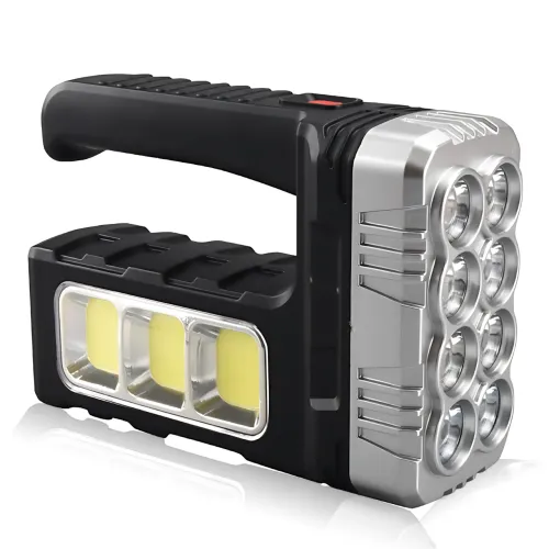 Фонарик аккумуляторный 7701A-COB на солнечной батарее, XPE + COB LED, 3 режима, Power Bank, USB / 220 В - фото 2