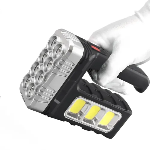 Фонарик аккумуляторный 7701A-COB на солнечной батарее, XPE + COB LED, 3 режима, Power Bank, USB / 220 В - фото 10