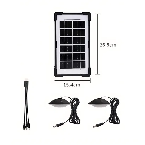 Портативная солнечная зарядная станция GDLITE / GDTimes GD-07A 30W, Power Bank 3000 мАч, солнечная панель 6V 3.8W, LED фонарь + 2 - фото 9