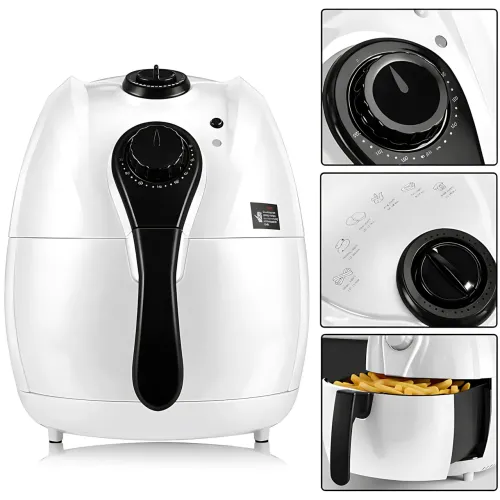 Мультипіч-аерофритюрниця Domotec MS-3220 4.5 л, потужність 1300 Вт, 6 програм, механічне керування, білий - фото 10