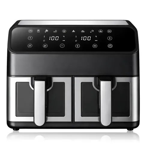 Аэрофритюрница DOMOTEC MS-3226 13 л, 4800 Вт, двойная корзина, сенсорное управление, Air Fryer 360°, без масла, цифровой дисплей - фото 2