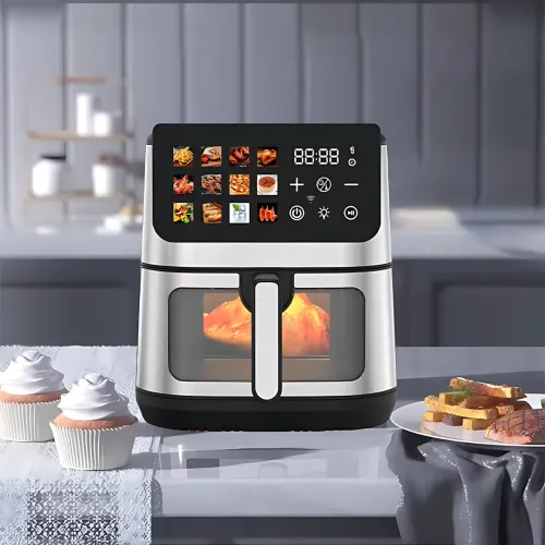 Аэрофритюрница DOMOTEC MS-3224 12 л, 4500 Вт, 2 ТЭНа, Air Fryer 360°, LED-дисплей, жарка без масла, гриль и выпечка - фото 10