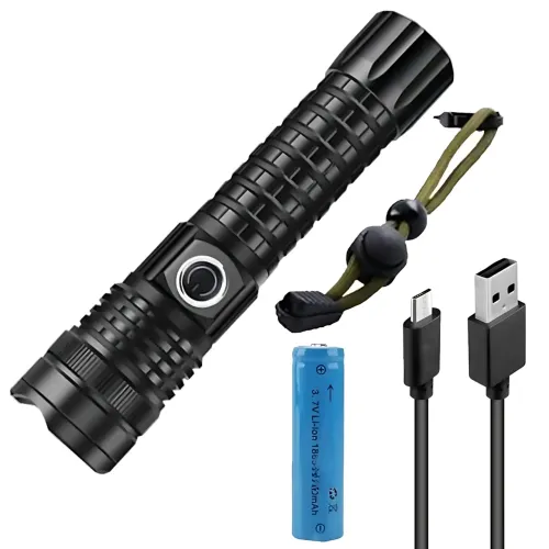 Тактический LED фонарь Bailong BL-A91-P50, Cree XMP50, Zoom, 3 режима, USB-зарядка microUSB, аккумулятор 18650, влагозащищённый - фото 8