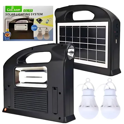 Портативная солнечная станция 30W CCLAMP CL-13 с аккумулятором 4500 мАч, LED фонарём-прожектором, Power Bank, солнечной панелью 2W - фото 10