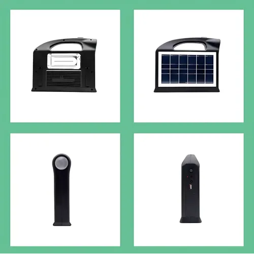 Портативная солнечная станция 30W CCLAMP CL-13 с аккумулятором 4500 мАч, LED фонарём-прожектором, Power Bank, солнечной панелью 2W - фото 3