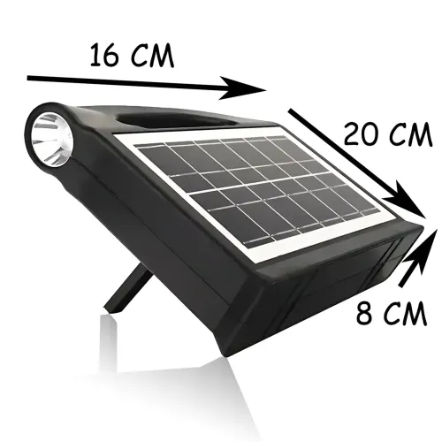 Портативная солнечная станция 30W CCLAMP CL-13 с аккумулятором 4500 мАч, LED фонарём-прожектором, Power Bank, солнечной панелью 2W - фото 9