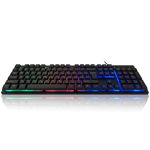 Клавиатура проводная профессиональная KR 6300 с подсветкой, USB, украинская + английская раскладка, 104 клавиши, усиленный кабель - фото 5