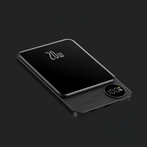 Power Bank Q9 MagSafe 5000 mAh 20W с беспроводной зарядкой Qi 15W, PD Type-C, дисплей, ультратонкий 12 мм, магнитный павербанк - фото 9