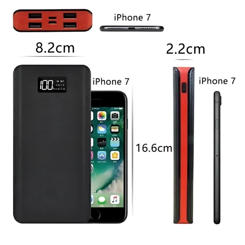 Power Bank 50000 mAh M9 LCD (реальная ёмкость 8400 mAh), 4×USB, microUSB + Lightning, LED-фонарик, внешний аккумулятор - фото 8