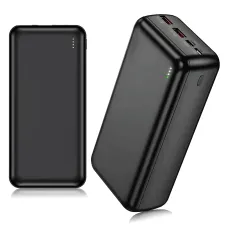Power Bank AND J38B 50000 мАч, внешний аккумулятор, 2×USB, Type-C + Micro-USB, быстрая зарядка, LED-индикация