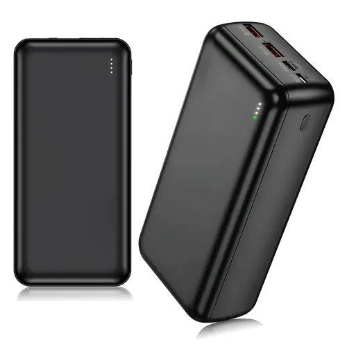 Power Bank AND J38B 50000 мАч, внешний аккумулятор, 2×USB, Type-C + Micro-USB, быстрая зарядка, LED-индикация