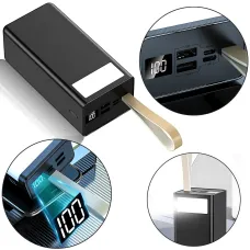 Power Bank AND J86 8000 mAh, акумулятор з LED-дисплеєм, швидке заряджання 22.5W, USB-C, Micro-USB, Lightning