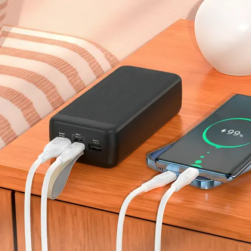 Power Bank AND J111B 50000 mAh 22.5 W — зовнішній акумулятор швидкого заряджання, 4 виходи USB-A/Type-C, LED-індикатор, шнурок - фото 8