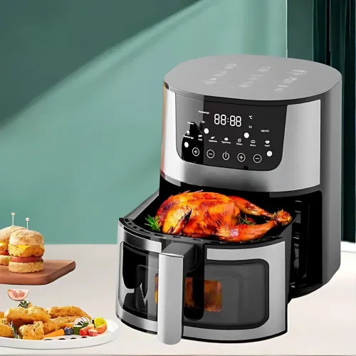Аерофритюрниця Silver Crest SC-8855S 8L — 4200 Вт, сенсорне керування, оглядове вікно, без олії - фото 2