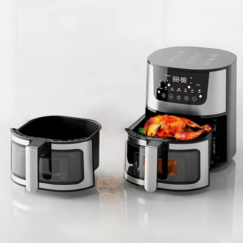 Аерофритюрниця Silver Crest SC-8855S 8L — 4200 Вт, сенсорне керування, оглядове вікно, без олії - фото 3