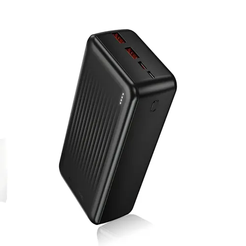 Power Bank BOROFONE BJ80B 30000 mAh, 22.5W быстрая зарядка PD, 2×USB + Type-C, LED-индикатор, Li-Pol, черный - фото 3