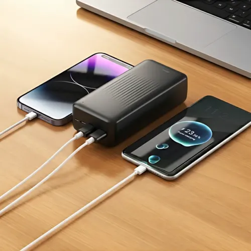 Power Bank BOROFONE BJ80B 30000 mAh, 22.5W быстрая зарядка PD, 2×USB + Type-C, LED-индикатор, Li-Pol, черный - фото 9