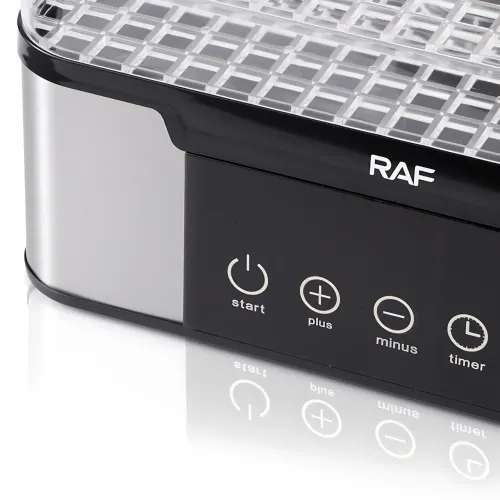 Дегідратор (сушарка) для фруктів RAF R.6801 350 Вт, 5 ярусів, регулювання температури, неіржавка сталь - фото 6