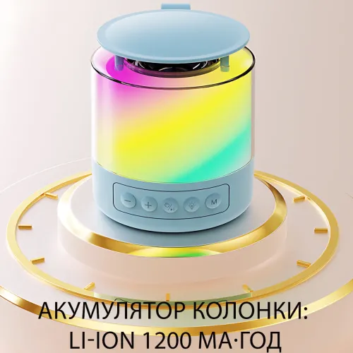 Портативна караоке-система K19 з 2 бездротовими мікрофонами, Bluetooth 5.3, RGB LED-підсвітка, USB/TF/AUX, 6 Вт, акумулятор - фото 9