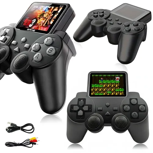 Портативная игровая консоль Lanxinda S10, джойстик-приставка с экраном 2.4″, 520 встроенных игр, режим на 2 игроков, 1020 мАч