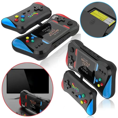 Портативная игровая консоль SUP X7M 500в1, экран 3.5″, подключение к ТВ, 1 проводной джойстик, AV-выход, аккумулятор BL5C 1020 мАч