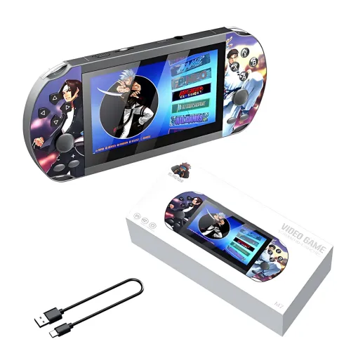 Игровая портативная консоль M7 4.3 IPS, 10000 игр,  2GB RAM + 64GB ROM, PSP PS1 N64, Linux EmuELEC, 1500 мАч - фото 7