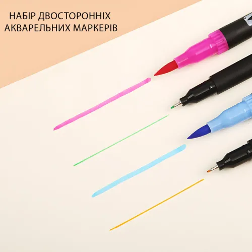 Набор двусторонних акварельных маркеров Color Pencil CD, 60 цветов, маркеры-кисть и широкий наконечник, для скетчинга и рисования - фото 7