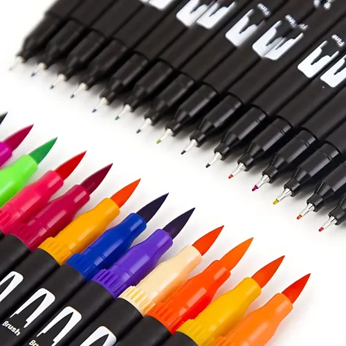 Набір двосторонніх акварельних маркерів NEW Color Pencil CD, маркери для скетчингу, малювання, 80 кольорів, у сумці - фото 3