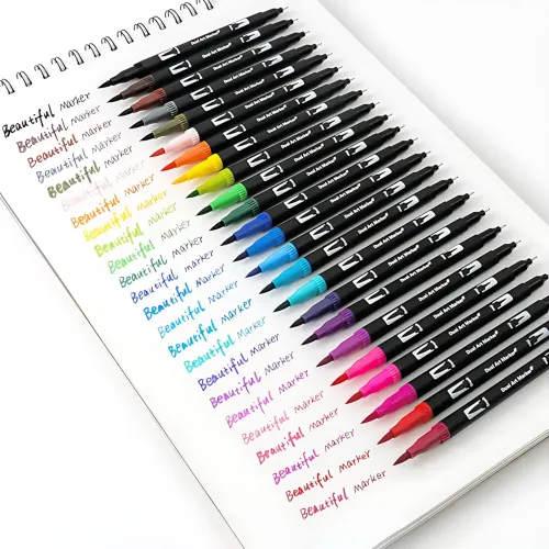 Набір двосторонніх акварельних маркерів NEW Color Pencil CD, маркери для скетчингу, малювання, 80 кольорів, у сумці - фото 2