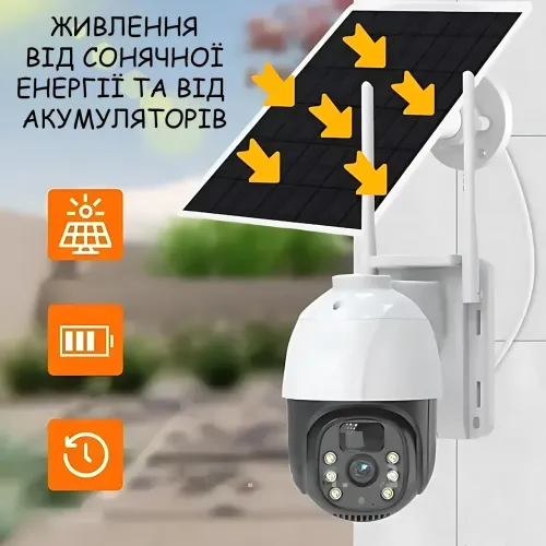 Уличная IP камера видеонаблюдения TP8 Smart Camera 4G PTZ с солнечной панелью, поворотная, HD 1296P, ночное видение, microSD - фото 6
