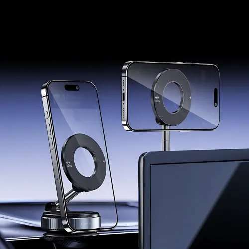 Автомобильный магнитный держатель JoyPro Magnetic Holder 360°, автодержатель MagSafe с вакуумной присоской, 16 магнитов N52, 360° - фото 6