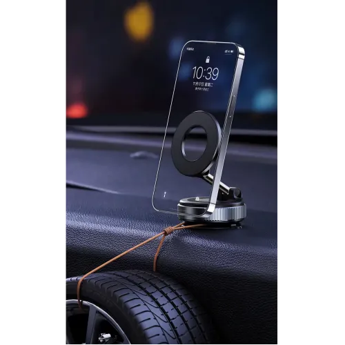 Автомобильный магнитный держатель JoyPro Magnetic Holder 360°, автодержатель MagSafe с вакуумной присоской, 16 магнитов N52, 360° - фото 8