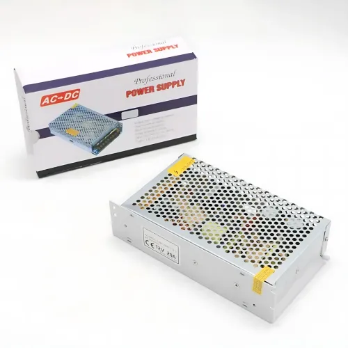 Адаптер питания 12V 20A METAL, импульсный блок питания 220В–12В в перфорированном металлическом корпус, с защитой от КЗ - фото 10