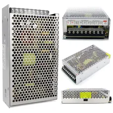 Адаптер питания 12V 20A METAL, импульсный блок питания 220В–12В в перфорированном металлическом корпус, с защитой от КЗ