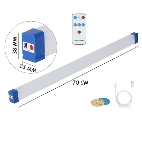 Аккумуляторная LED лампа CBK BK-700 21Вт, кемпинговая трубка 70 см с пультом ДУ, магнитное крепление, 3 режима, USB - фото 7
