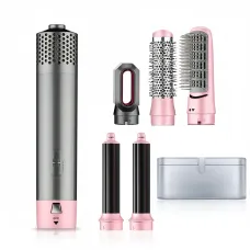 Фен-щетка мультистайлер Hot Air Styler 5 в 1 с ионизацией, 5 насадок, 3 температурных режима, 1000 Вт, кейс для хранения и поездок