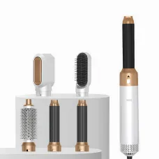 Фен-щетка мультистайлер Hot Air Styler 5 в 1 с ионизацией, 5 насадок, 3 температурных режима, 1000 Вт, кейс для хранения и поездок Белый